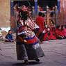 Shinje yab yum (gShin rje yab yum) dancer, Paro Tshechu (tshes bcu), 1st day, in the dzong.