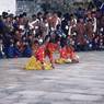 The two dogs, dance of Milarepa (Sha ba sha khyi 'cham), Paro Tshechu (tshes bcu), dance arena, Paro Tshechu (tshes bcu), 2nd day