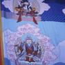 Thangka of Guru Rinpoche and his Eight manifestations: mTsho skyes rdo rje and Blo ldan mchog sras, Paro Tshechu (tshe bcu), early morning 5th day