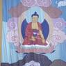 Thangka of Guru Rinpoche and his Eight manifestations: Seng ge sgra sgrog, Paro Tshechu (tshe bcu), early morning 5th day