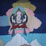 Thangka of Guru Rinpoche and his Eight manifestations. Avalokiteshvara, Paro Tshechu (tshe bcu), early morning 5th day