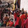 Dance of the Eight manifestations of Guru Rinpoche (Guru mtshan brgyad): Guru Rinpoche,  monks, fairies, and people, Paro Tshechu (tshe bcu), 5th day