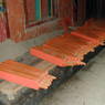 Recently cured woodblocks which will later be used to print traditional Tibetan texts.