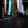 Silk hangings in the Assembly Hall at Derge Monastery.