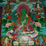 Mural of Green Tara in the Assembly Hall.