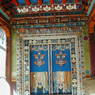 Ornately decorated doors to the chapel devoted to the monastery's protector deity.