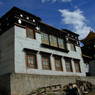 Two story monastery building.