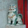 Statue of snow lion at the door to the monastery ?.