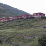 Tibetan houses along a ridgetop.