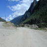 A side road leading to a bridge to the Tibetan Autonomous Region.