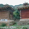 Wooden stupas.