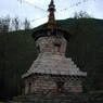 A white stone stupa near Gyarong.