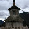 A large white stone stupa at Dudo.