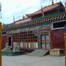The front of the principal "Chinese Temple" where ethnic Chinese live at Larung Gar [bla rung gar].