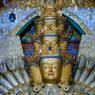 Detail of the statue of 1000-armed, 1000-eyed Avalokitesvara.