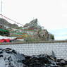 Prayer flags strung along the ridge of 1000 Buddha Hill.