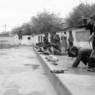 Pilgrims prostrating.