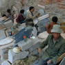 A group of prayer stone carvers.