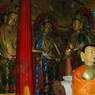 Various statues along the wall of the Tri Tsangkhang Chapel. ??