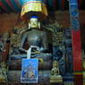 A large statue of the Buddha Shakyamuni.