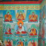 A mural of masters of the Longchen Nyingthik lineage.