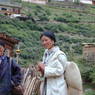 Two women visiting the monastery.
