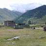 Tibetan stones houses in the valley.