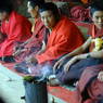 Monks watching the religious dances.