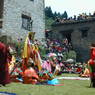 The Padmasambhava and other dancers presiding over the courtyard.