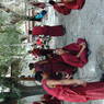 Monks debating religious topics in the debate courtyard.