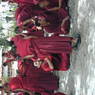 Monks debating religious topics in the debate courtyard.