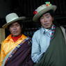 Two nomad men at a storefront in Serta Town.