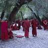 Monks debating at Loseling