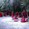 Monks debating at Loseling