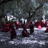 Monks debating at Loseling