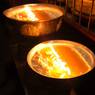 Butter lamp offerings in the Buddha of the Three Times Chapel