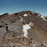 The saddle connecting the south and north summits.