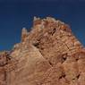 The formidable stone and adobe walls of the southwest crag.