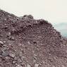 Herringbone stonework in the castle walls.