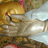 Right hand (new) of Phyags na rdo rje who is to right (our right as we look at it) of the main 'Jam dpal dbyangs statue