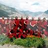 A photograph of the monks of Phur lcog hermitage