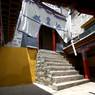 The steps that lead to the portico of the main temple, Phur lcog hermitage.