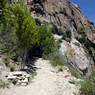 Path and ruins of the old Ke'u tshang hermitage