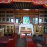 Altar, main temple, upper temple complex, Ra kha brag hermitage