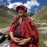 A nun who is one of residents of gNas snang hermitage