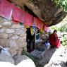 Entrance to a nun's cave. Mkhar rdo hermitage