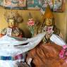 Two statues, Protector deity chapel, Sera Dbu rtse