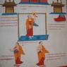 Sign detailing ritual actions of Tibetan monks