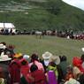 Spectators watching horse at Lhagang Festival.&nbsp;