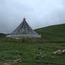 Prayer Flag stupa at Dora Gamo.&nbsp;